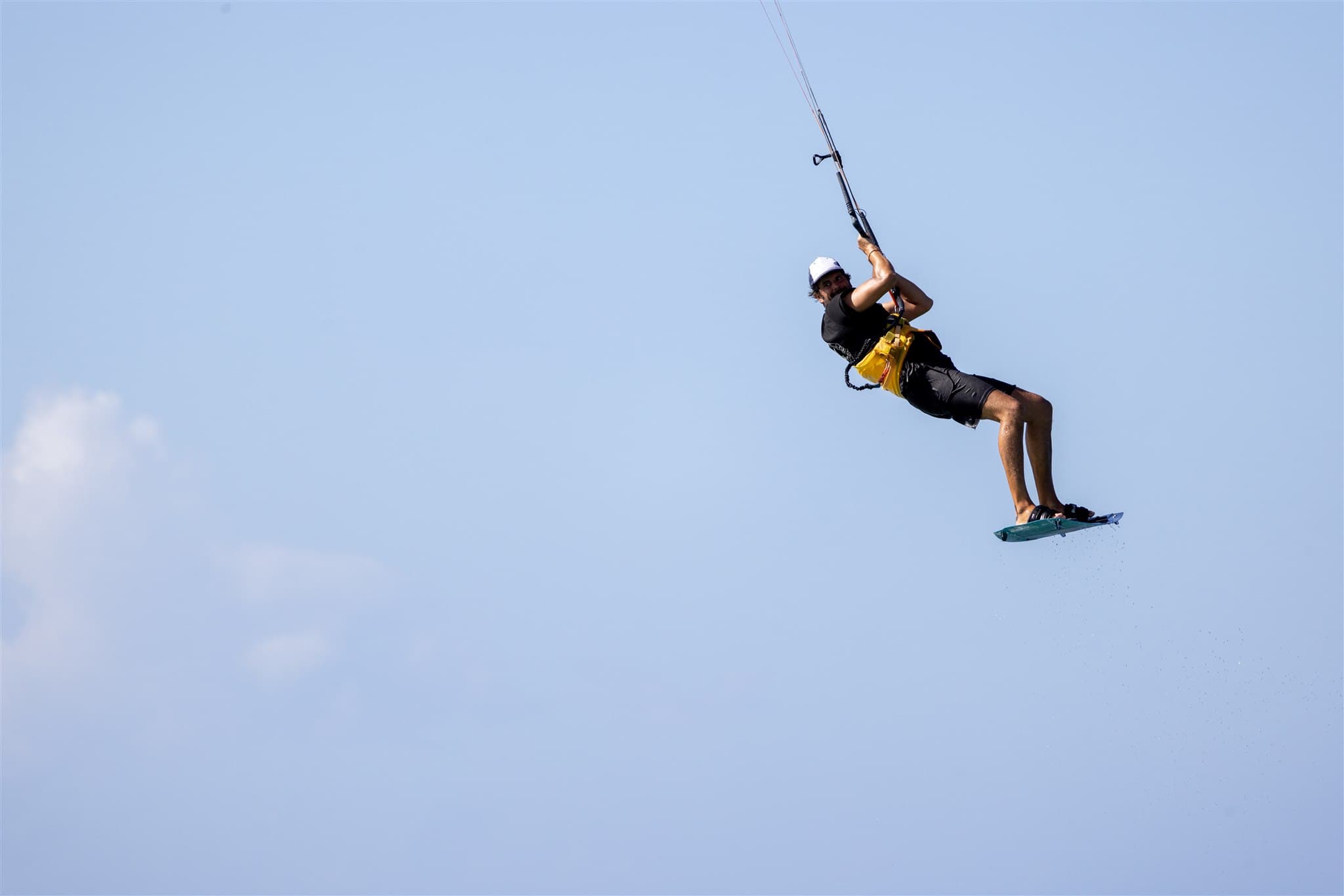 Kitesurfista fotografiado en Las Terrenas, República Dominicana.