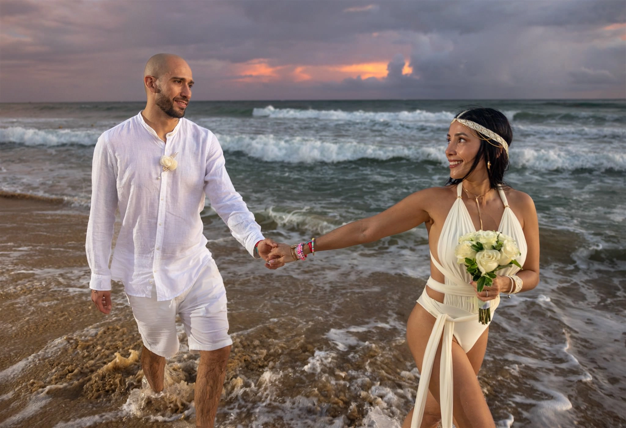Sesión pre boda romántica en la playa de Bávaro Punta Cana