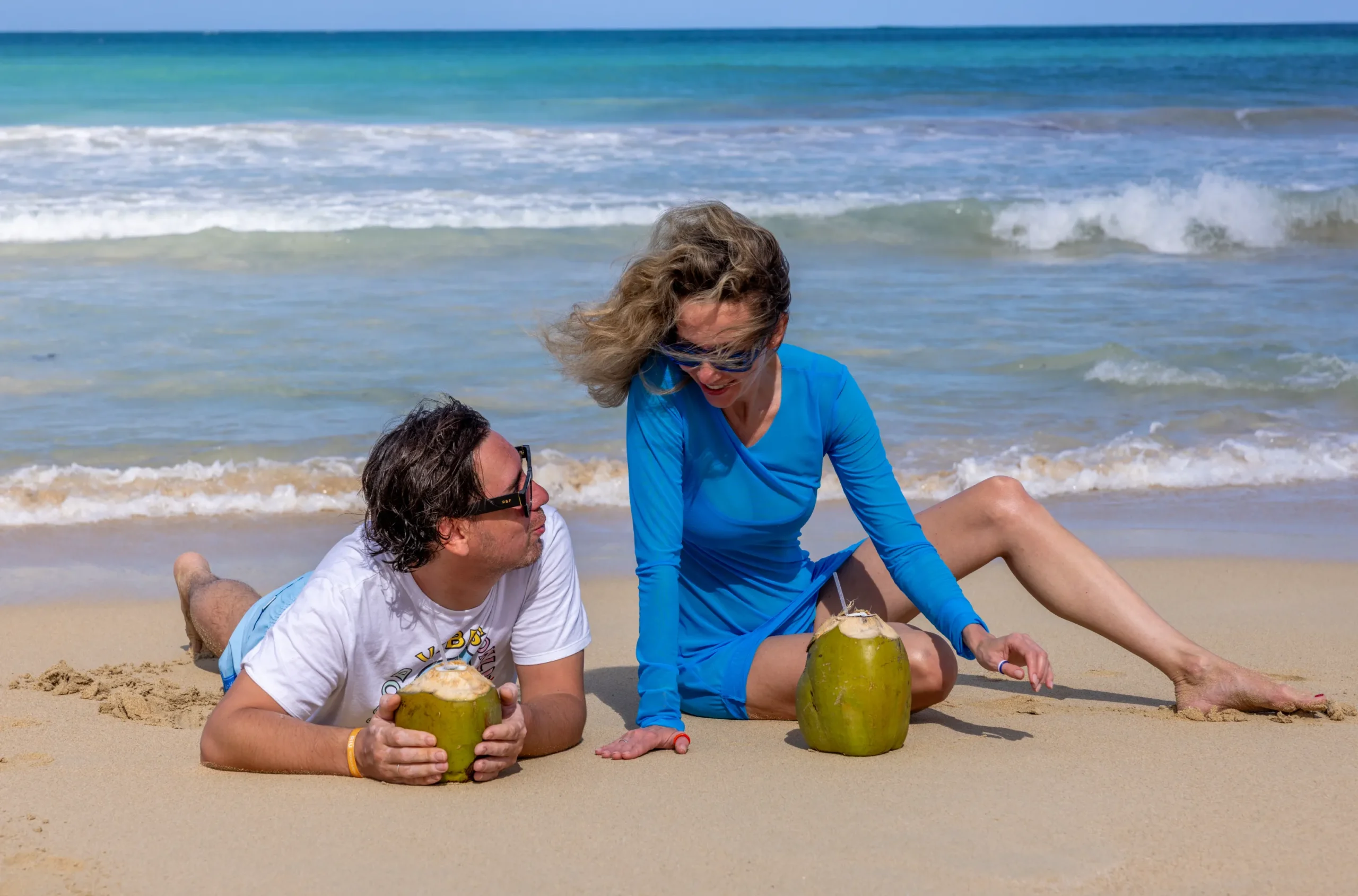 Sunset beach couple photo session with Punta Cana photographer