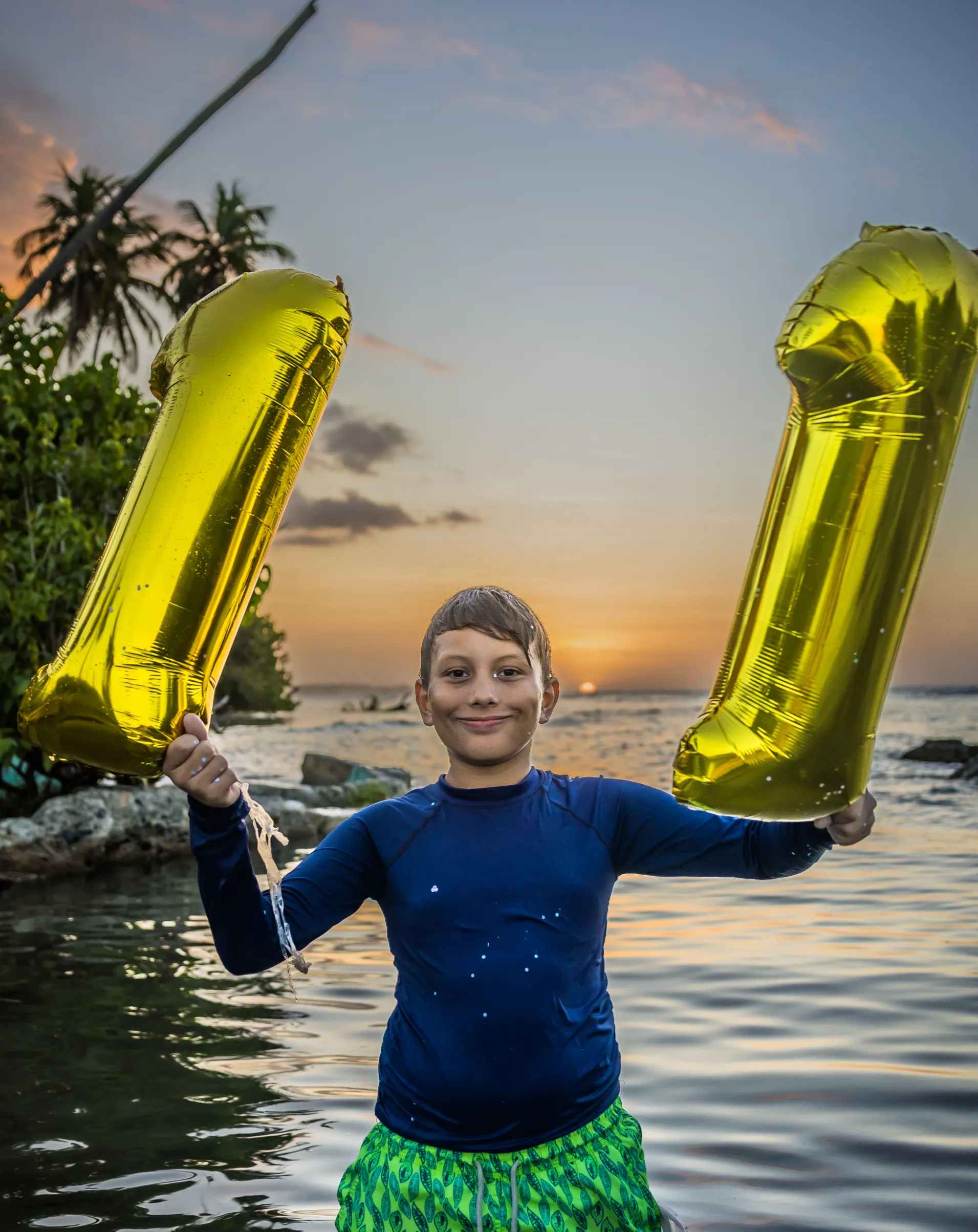 Sesión de fotos cumpleaños en la playa Punta Cana — fotógrafo de cumpleaños República Dominicana